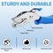 Single Hole Punch, 2 Pcs Hand Hole Puncher with Soft Grip Handle, 1/4" and 1/8" Small Hole Paper Punch for Crafts, Scrapbooks, 6 Sheets Capacity, Tags, Tickets - Blue